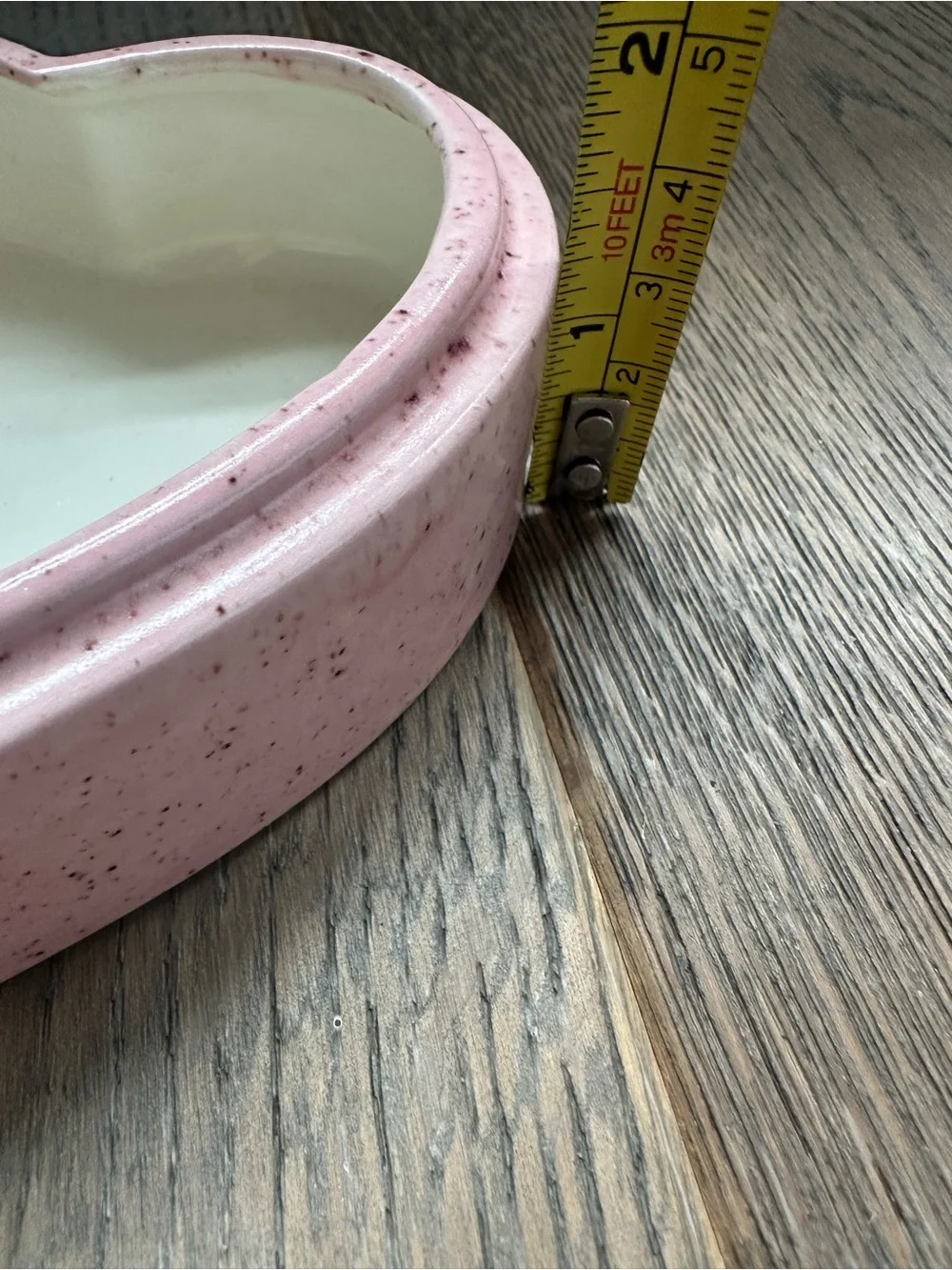 Speckled Pink Heart Trinket Dish